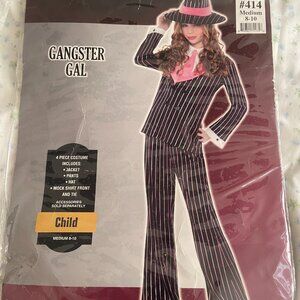 Ganster Gairl 4 pcs HALLOWEEN COSTUME 5 STAR CONDITION SZ 8-10